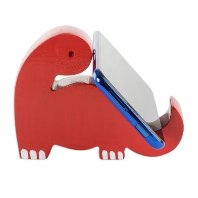 Alternate image for Red Dinosaur Shaped Phone Holder Dino in Red