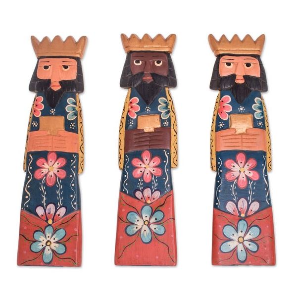Alternate image for Pinewood Three Kings Wall Sculptures Set of 3, 13.5 in. We Three Kings