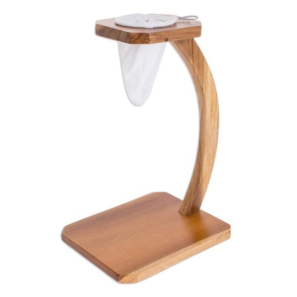 Alternate image for Single Serve Teak Drip Coffee Stand Coffee Fragrance
