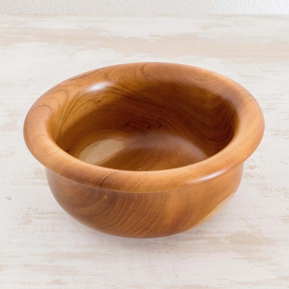 Hand Crafted Wood Serving Bowl 'Nature's Glory'