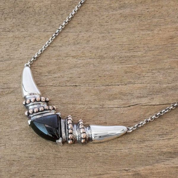 Alternate image for Maya Motif Black Jade Pendant Necklace Baktun
