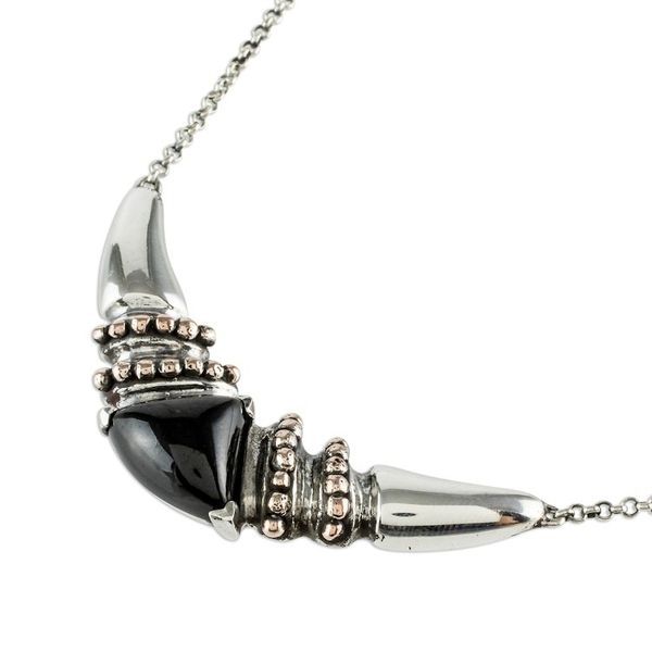 Alternate image for Maya Motif Black Jade Pendant Necklace Baktun