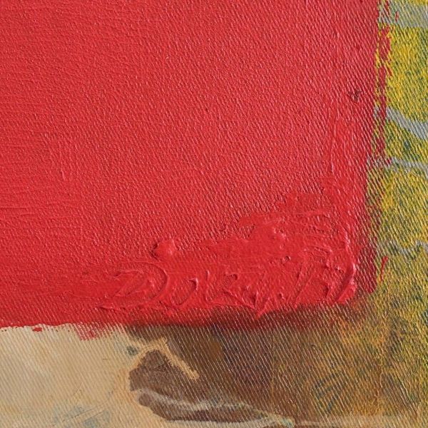 Alternate image for Signed Abstract Diptych in Red from El Salvador 2018 Diptych