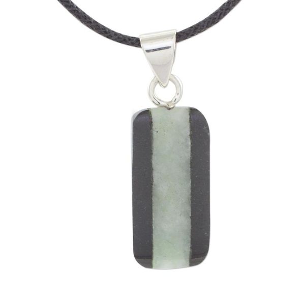 Alternate image for Collectible Black Cotton and Jade Pendant Necklace Maya Legend