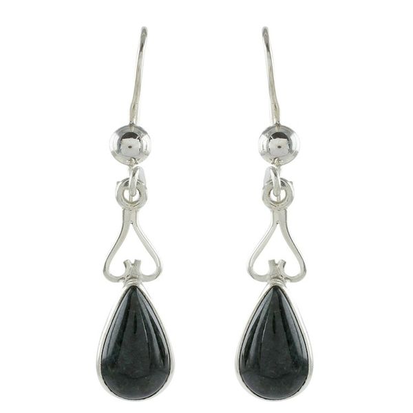Alternate image for Jade and Sterling Silver Dangle Earrings from Guatemala Marvelous Drop in Dark Green