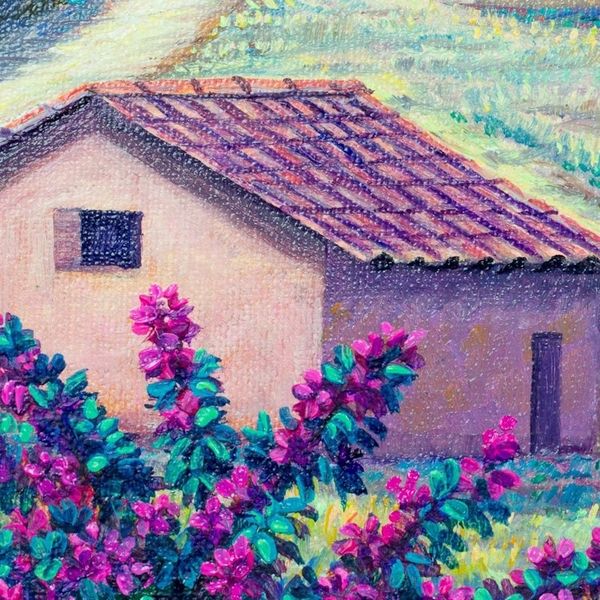 Alternate image for Signed Landscape Painting from Guatemala San Antonio Palopo