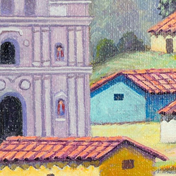 Alternate image for Realist Landscape Painting from Guatemala San Cristobal