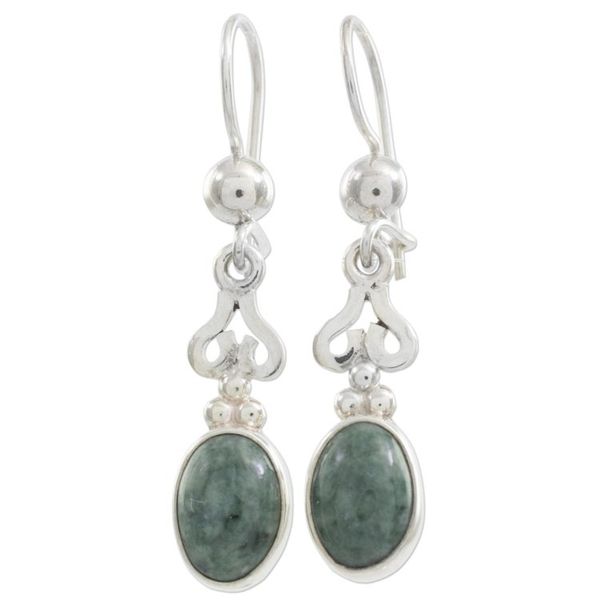 Alternate image for Jade dangle earrings Love Poem
