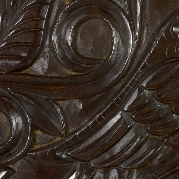 Alternate image for Artisan Crafted Wood Wall Panel with Parrot and Moon Motif Parrot