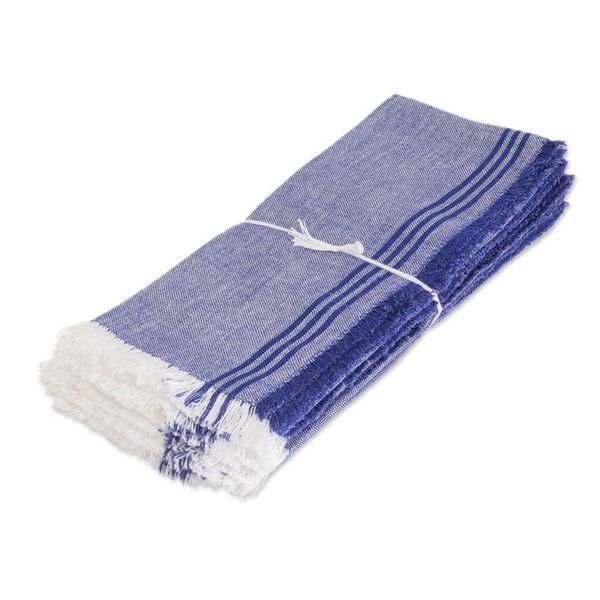 Alternate image for Blue 100 Cotton Napkins from Guatemala Set of 6 Delights of Home