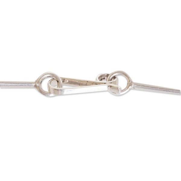 Alternate image for Handcrafted Sterling Silver Jade Necklace Floating in the Breeze