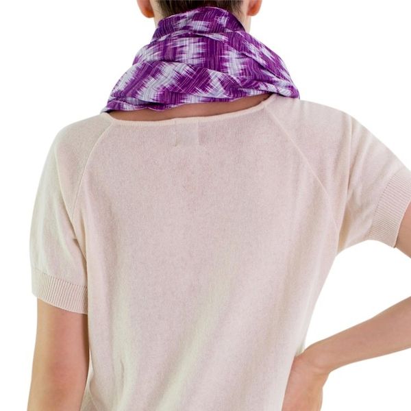 Alternate image for Handcrafted Cotton Infinity Scarf Amethyst Twilight