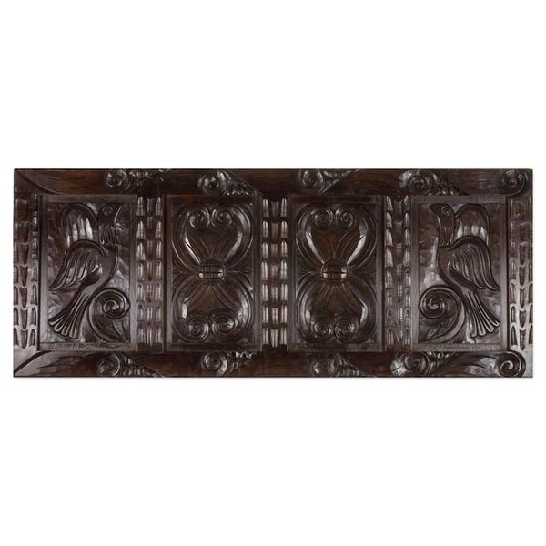 Alternate image for Artisan Crafted Pine Wood Wall Panel with Bird Motif Birds and Flora