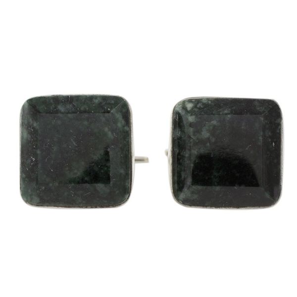 Alternate image for Jade cufflinks Maya Minimalist