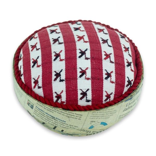 Alternate image for Upcycled Paper Box with Hand Woven Cotton Lid Birds of San Lucas