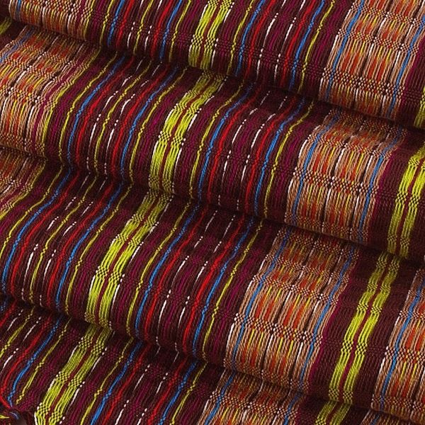 Alternate image for Hand Woven Cotton Shawl in Reds and Browns Valley in the Sun