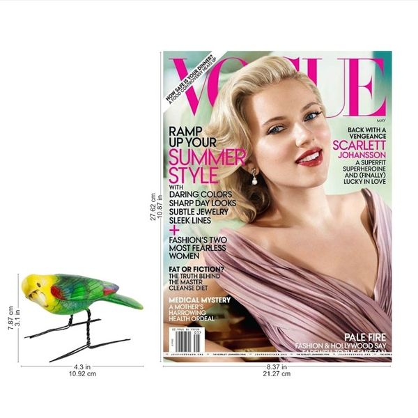 Alternate image for Hand Sculpted Ceramic Yellow Headed Parrot Figurine Yellow-Headed Parrot
