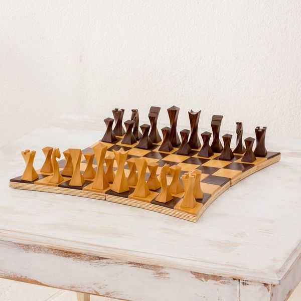 Alternate image for Tempisque and Salmwood Chess Set from Nicaragua Twisted Battle