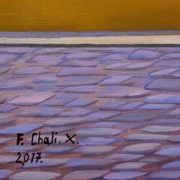Alternate image for Signed Realist Cityscape Painting from Guatemala Arch Street