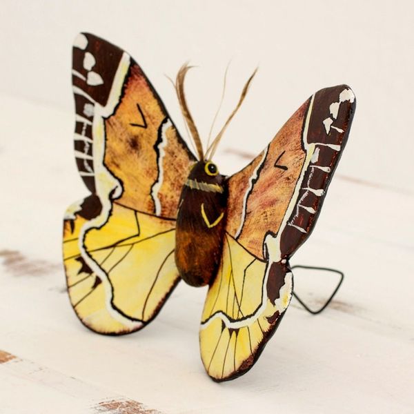 Alternate image for Hand Crafted Ceramic False Sphinx Moth Sculpture False Sphinx Moth
