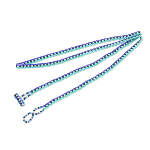 Alternate image for Salvadoran Fair Trade Blue and Black Beaded Wrap Bracelet Oceans of Stars