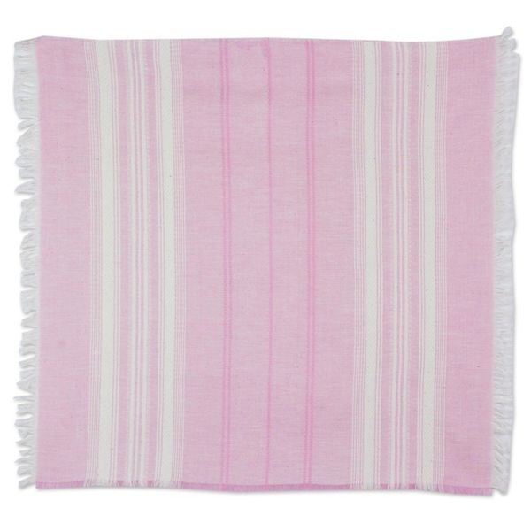 Alternate image for Pink Striped 100 Cotton Napkins from Guatemala Set of 6 Rosy Inspiration