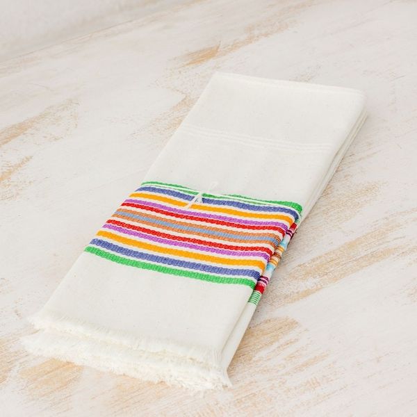 Alternate image for Striped Multicolor 100 Cotton Dishtowels Set of 3 Celebration