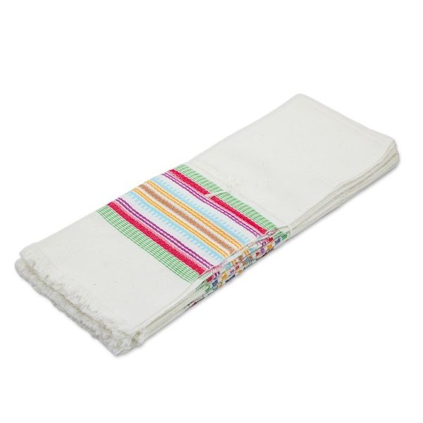 Alternate image for Striped Multicolor 100 Cotton Dishtowels Set of 3 Celebration
