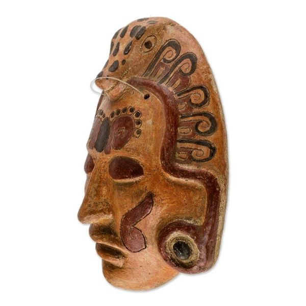 Alternate image for Archaeological Ceramic Wall Mask Maya Crocodile Priest