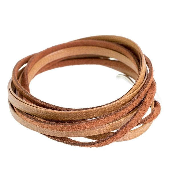 Alternate image for Brown Faux Leather Cord Bracelet from Guatemala Sepia Strands