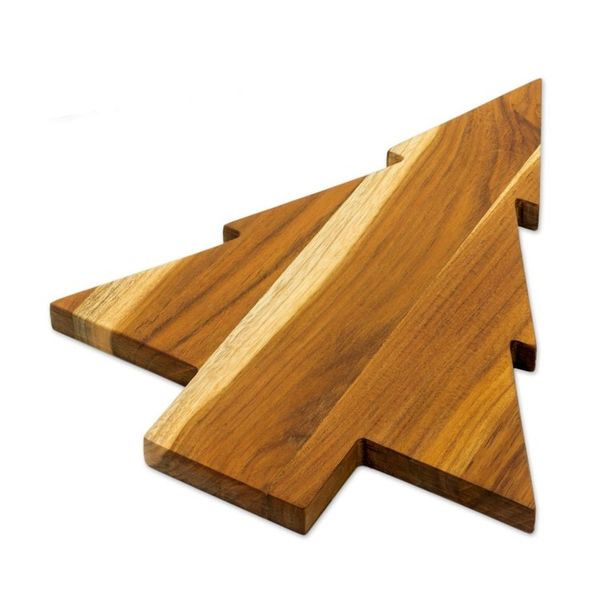 Alternate image for Teak Wood Tree-Shaped Cutting Board from Guatemala Festive Delights