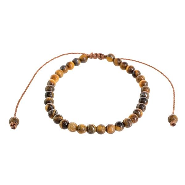 Alternate image for Adjustable Tigers Eye Beaded Bracelet from Guatemala Earthen Sweetness