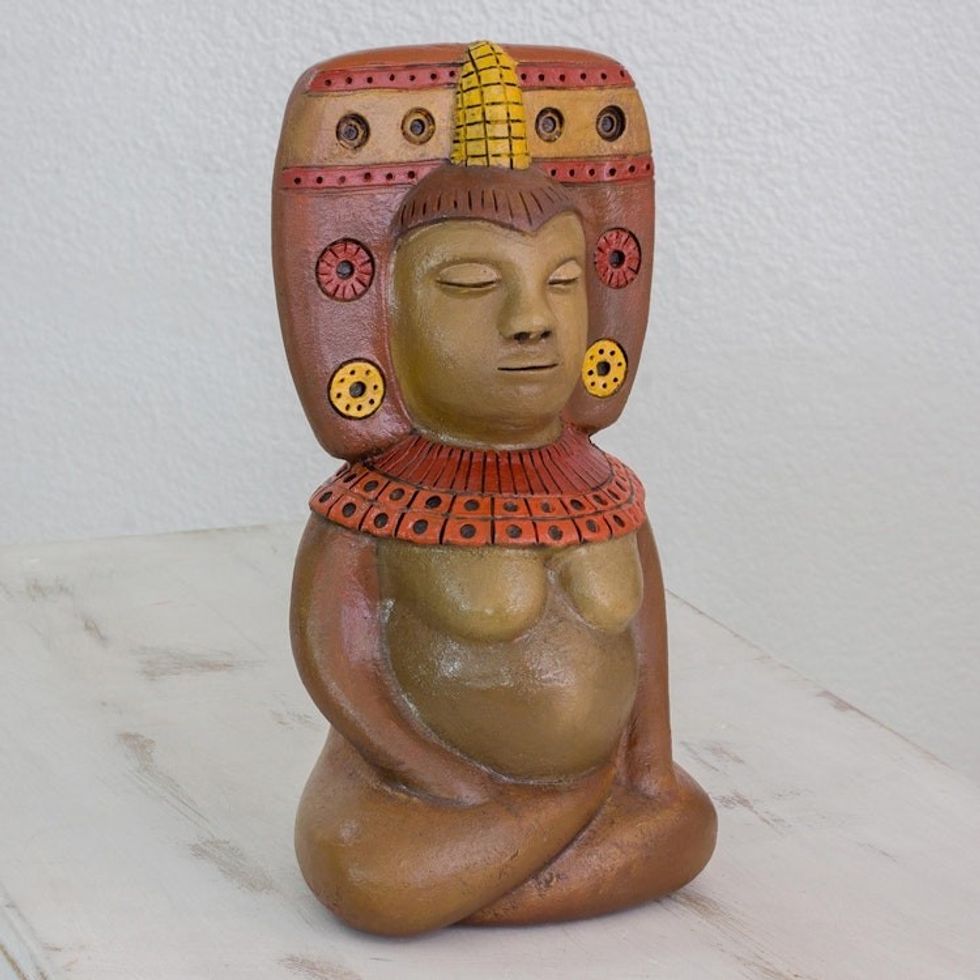 Ceramic Sculpture of a Mesoamerican Figure from Nicaragua 'Goddess of Fertility'