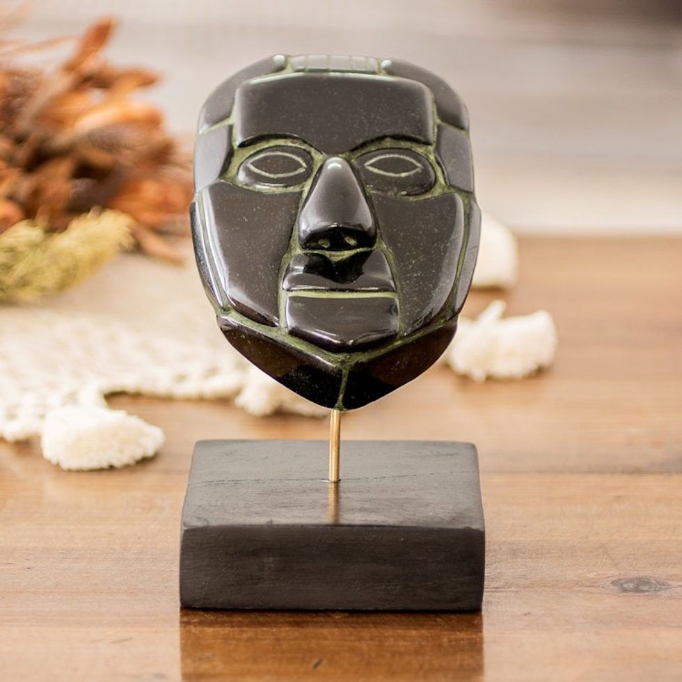 Jade mask 'Maya Sun God'