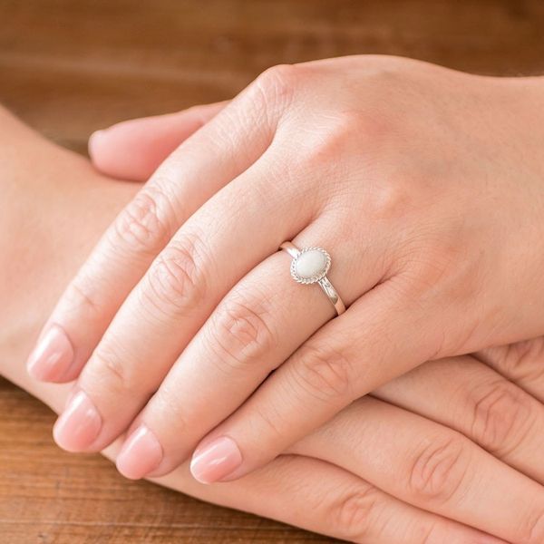 Alternate image for Apple Green Jade Solitaire Ring Crafted in Guatemala Oval Beauty