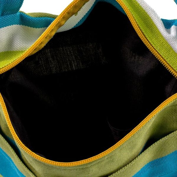 Alternate image for Handwoven Striped Cotton Sling Handbag from El Salvador Citron Combination