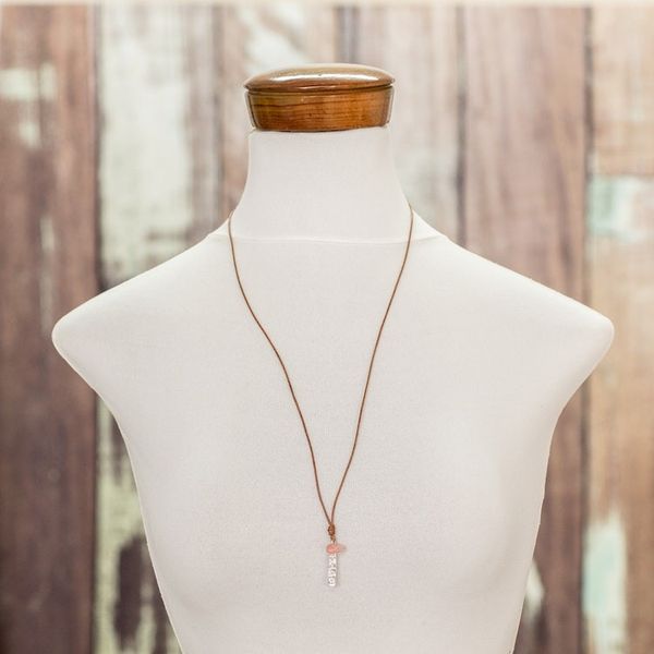 Alternate image for Romantic Rose Quartz Pendant Necklace from Guatemala Loved