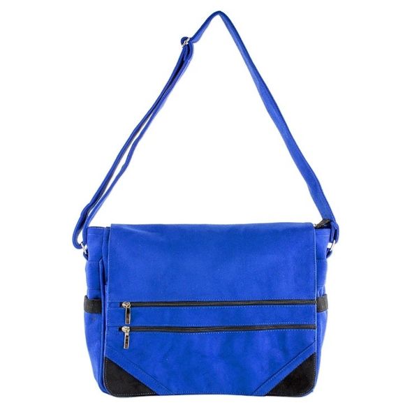 Alternate image for Faux Suede Messenger Bag in Sapphire from Costa Rica Traveling the World