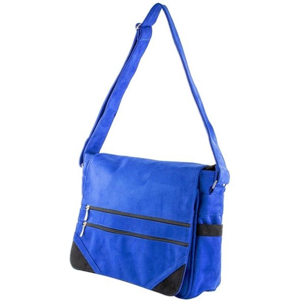 Alternate image for Faux Suede Messenger Bag in Sapphire from Costa Rica Traveling the World