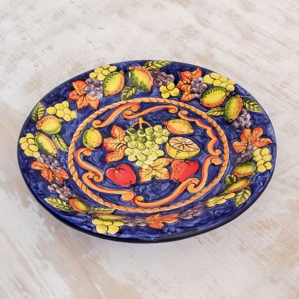 Alternate image for Ceramic serving plate Celestial Fruit
