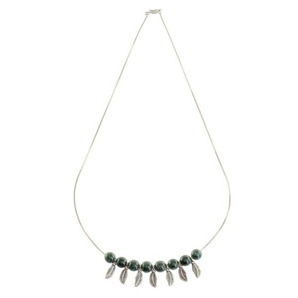 Alternate image for Jade Beaded Pendant Necklace from Guatemala Nature in the Air