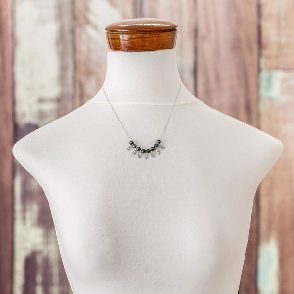 Alternate image for Jade Beaded Pendant Necklace from Guatemala Nature in the Air