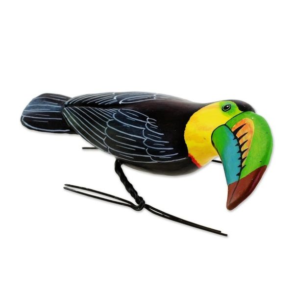 Alternate image for Ceramic Figurine of a Keel-Billed Toucan from Guatemala Keel-Billed Toucan