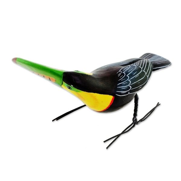 Alternate image for Ceramic Figurine of a Keel-Billed Toucan from Guatemala Keel-Billed Toucan