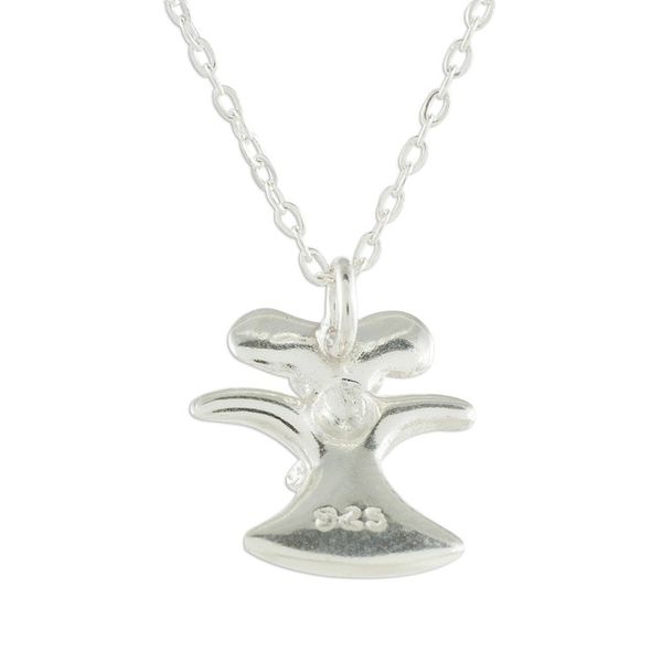 Alternate image for Handcrafted Sterling Silver Eagle Pendant Necklace Eagle in Flight