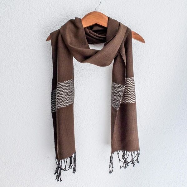 Alternate image for Cotton blend scarf Espresso Mountain