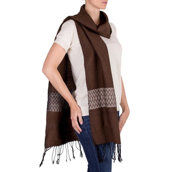 Alternate image for Cotton blend scarf Espresso Mountain