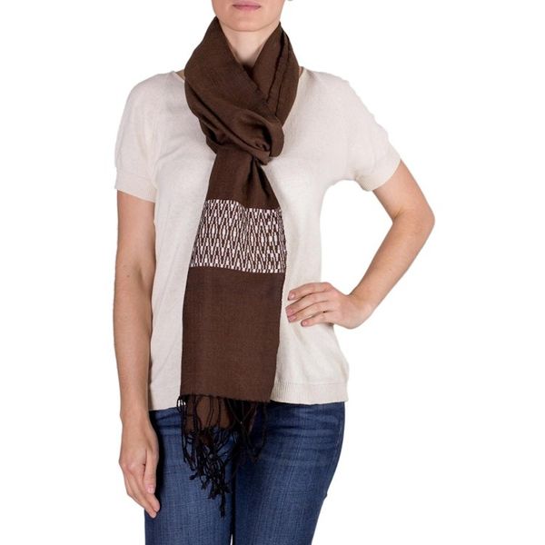Alternate image for Cotton blend scarf Espresso Mountain