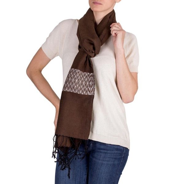 Alternate image for Cotton blend scarf Espresso Mountain