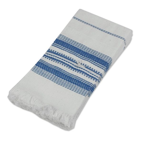 Alternate image for Striped 100 Cotton Napkins from Guatemala Set of 6 Cheerful Kitchen in Blue